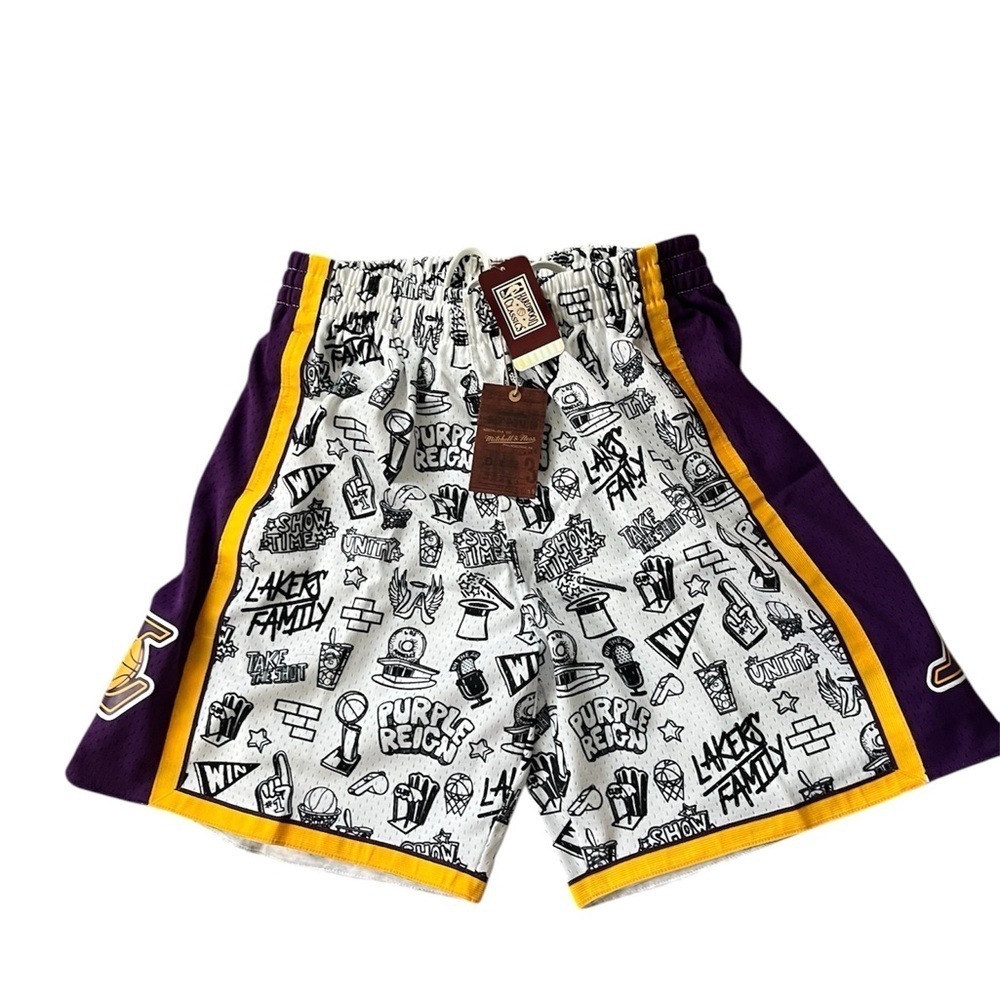 NBA Los Angeles Lakers Mitchell & Ness Doodle Shorts